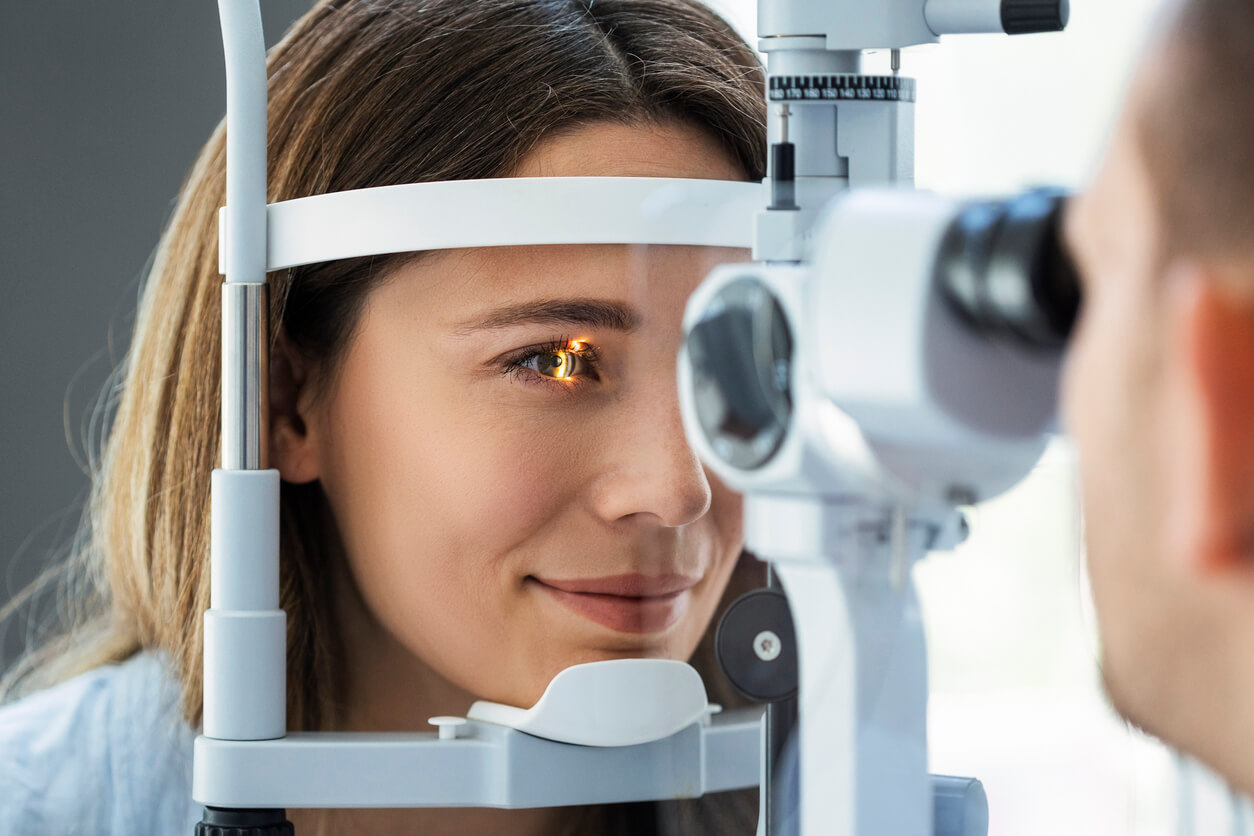Patient being examined by a doctor at Retina Vision Consultants